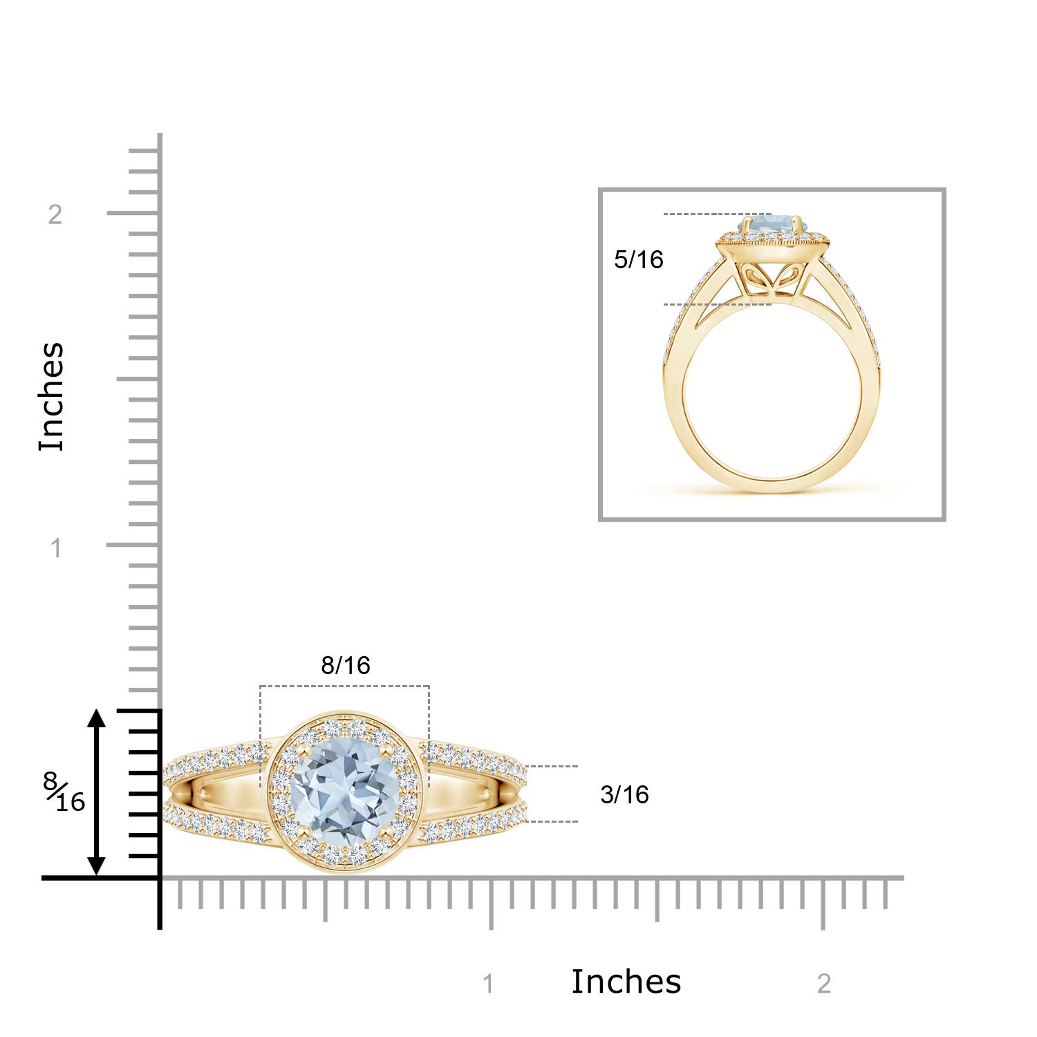 A - Aquamarine / 2.26 CT / 14 KT Yellow Gold