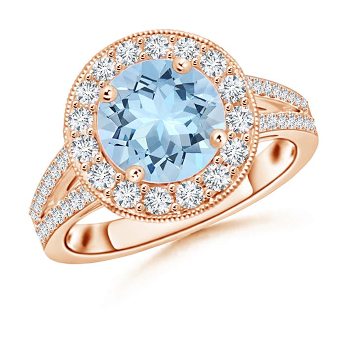 AAA - Aquamarine / 2.26 CT / 14 KT Rose Gold