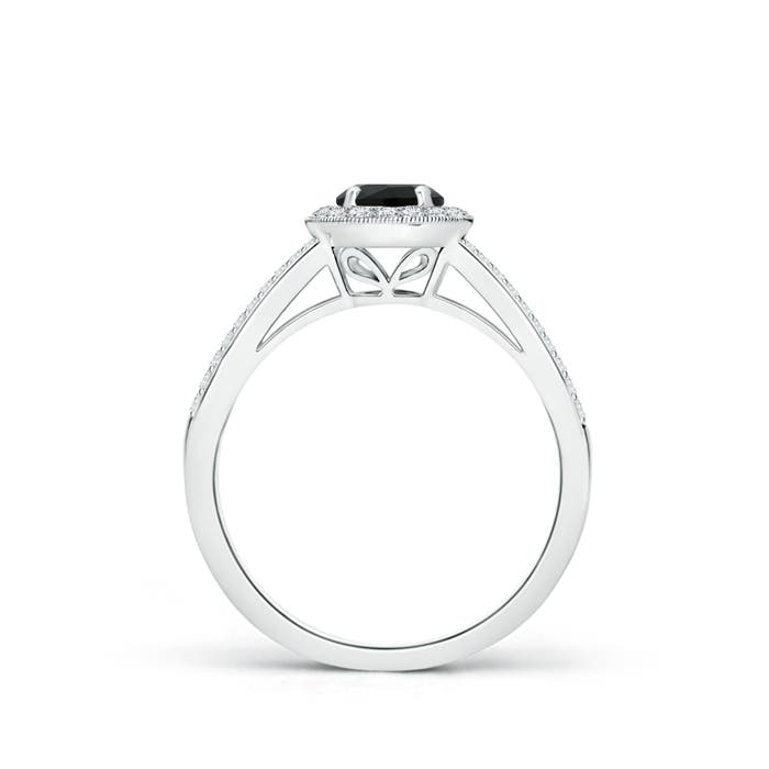 AAA - Black Onyx / 0.65 CT / 14 KT White Gold