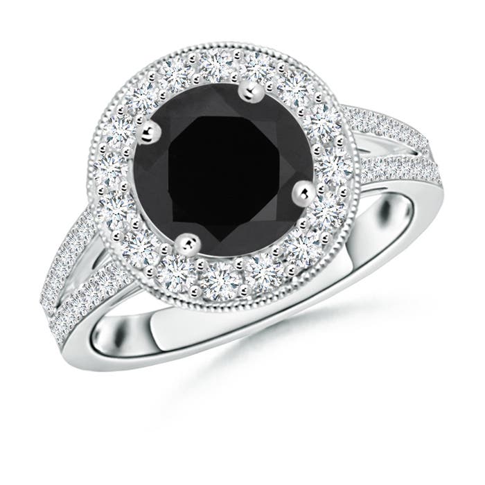 AAA - Black Onyx / 2.91 CT / 14 KT White Gold