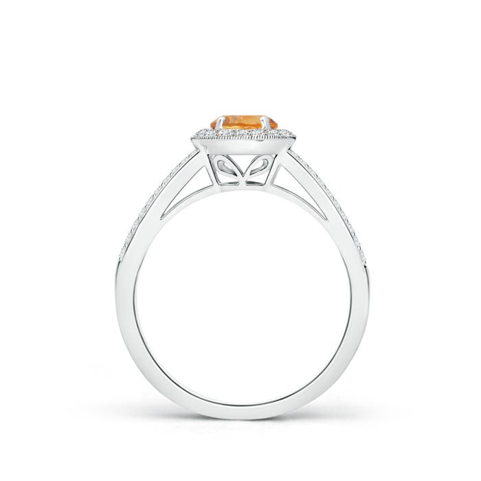 AA - Citrine / 0.75 CT / 14 KT White Gold