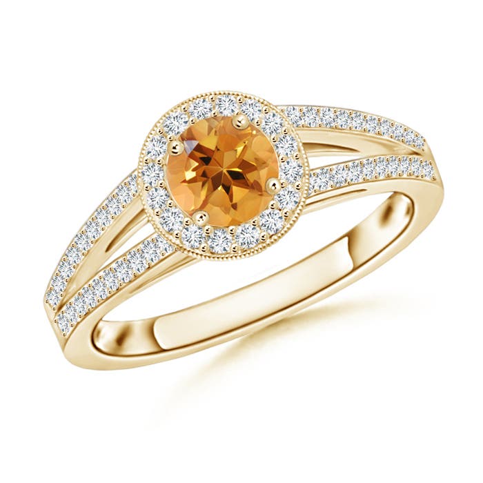 AA - Citrine / 0.75 CT / 14 KT Yellow Gold