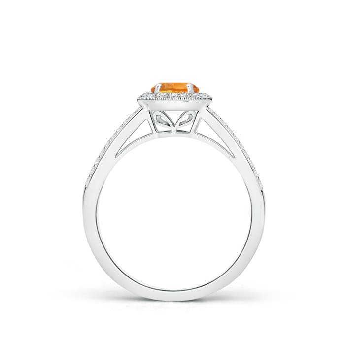 AAA - Citrine / 0.75 CT / 14 KT White Gold