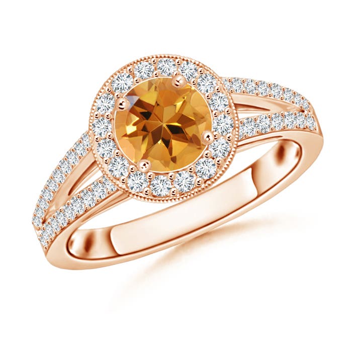 AA - Citrine / 1.15 CT / 14 KT Rose Gold