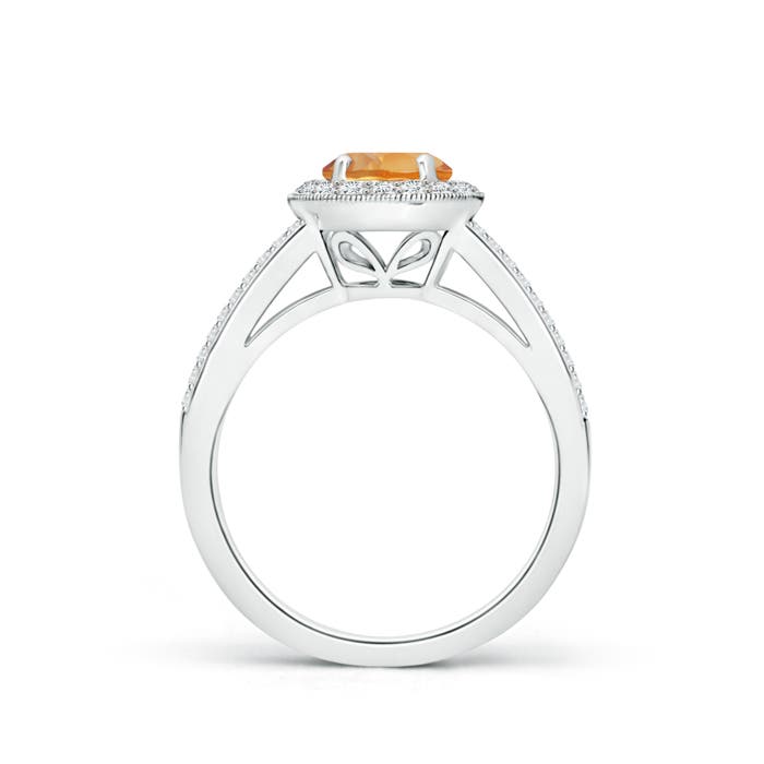 AA - Citrine / 1.15 CT / 14 KT White Gold