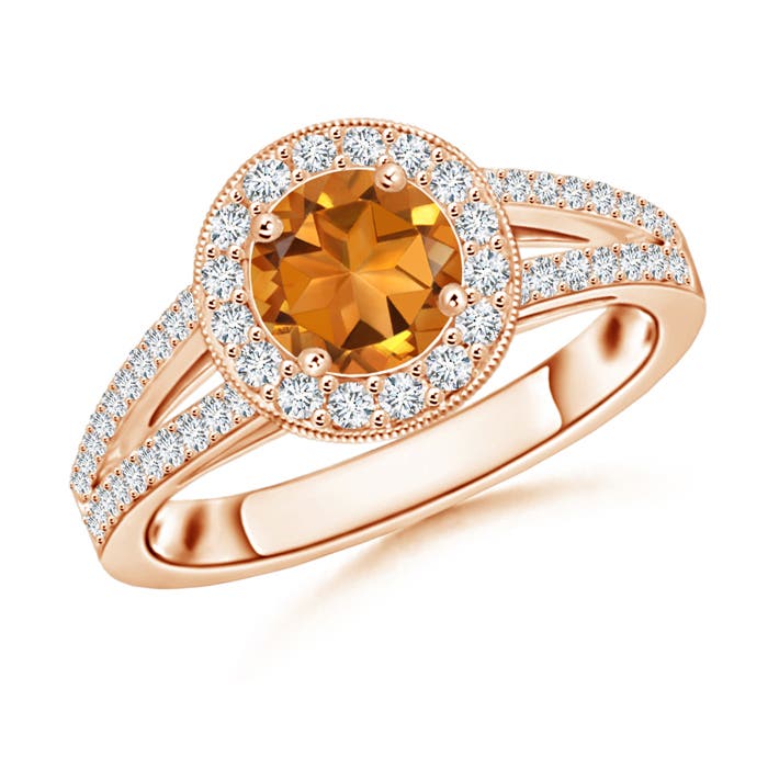 AAA - Citrine / 1.15 CT / 14 KT Rose Gold