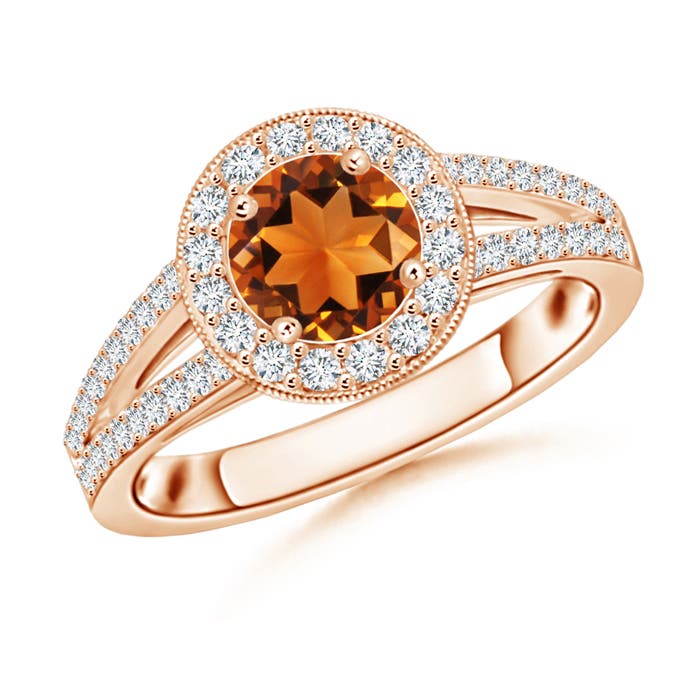 AAAA - Citrine / 1.15 CT / 14 KT Rose Gold