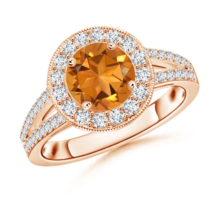 AAA - Citrine / 1.84 CT / 14 KT Rose Gold