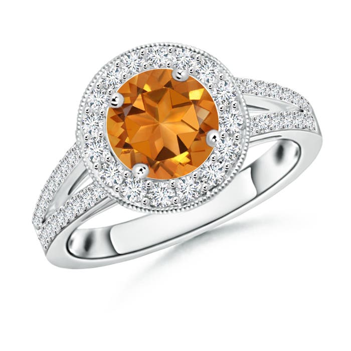 AAA - Citrine / 1.84 CT / 14 KT White Gold