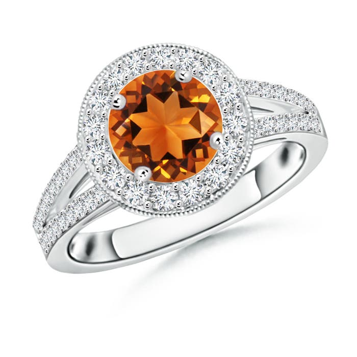 AAAA - Citrine / 1.84 CT / 14 KT White Gold