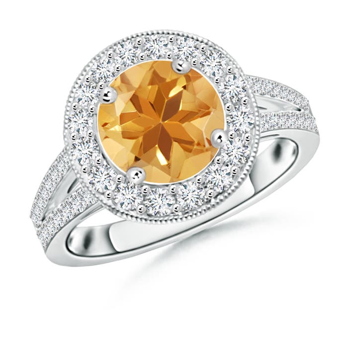 A - Citrine / 2.36 CT / 14 KT White Gold