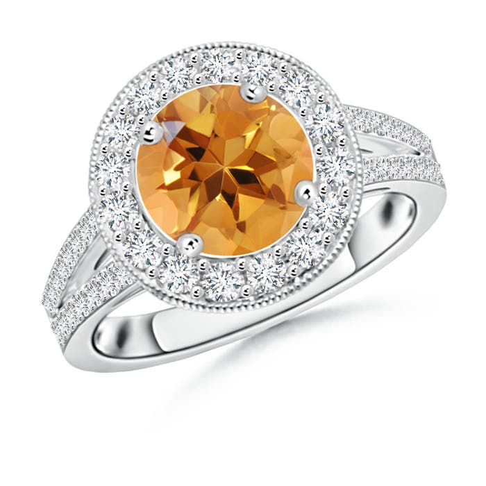 AA - Citrine / 2.36 CT / 14 KT White Gold