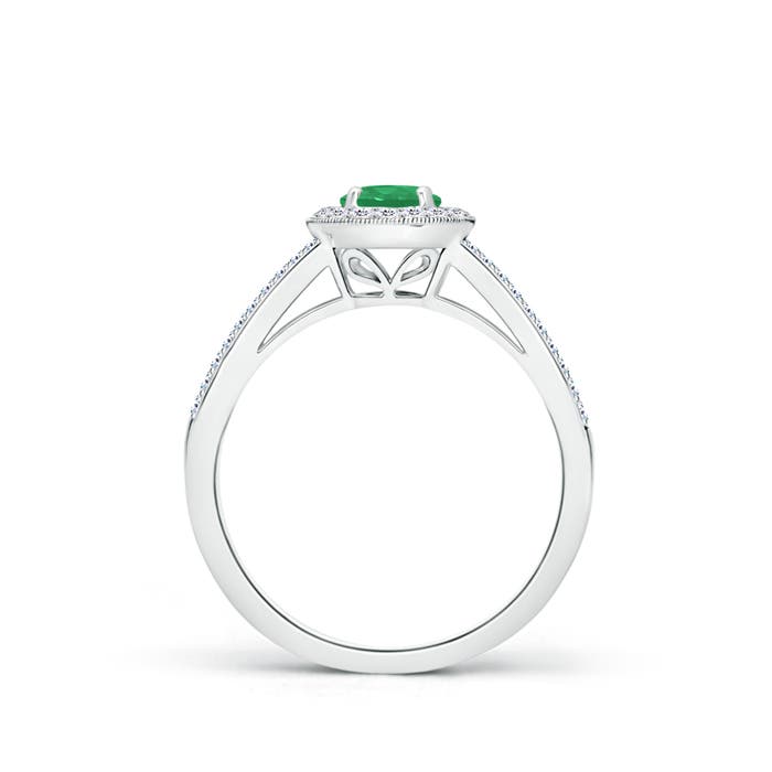 A - Emerald / 0.75 CT / 14 KT White Gold