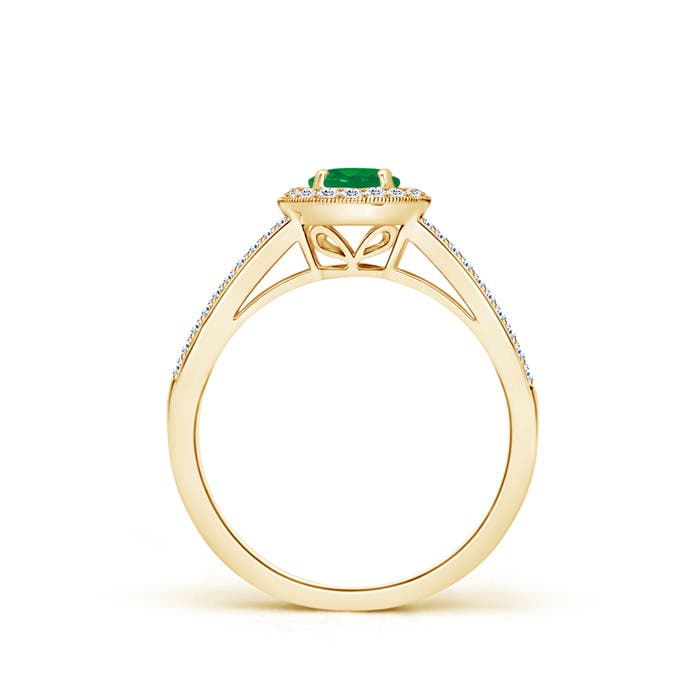 AA - Emerald / 0.75 CT / 14 KT Yellow Gold