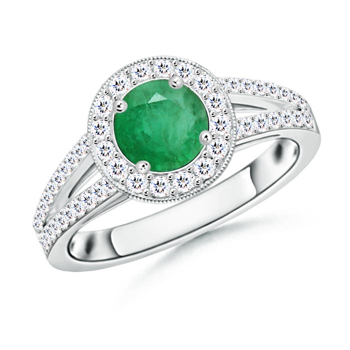 A - Emerald / 1.2 CT / 14 KT White Gold