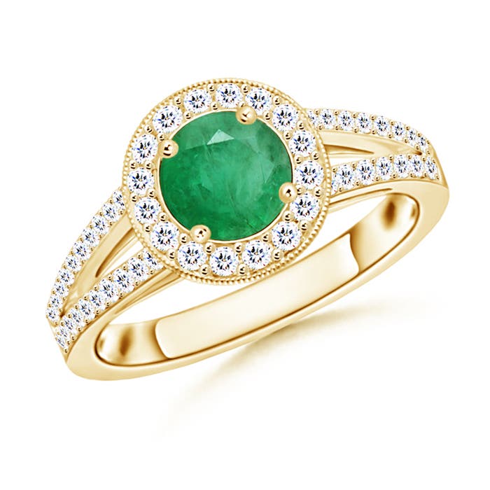 A - Emerald / 1.2 CT / 14 KT Yellow Gold