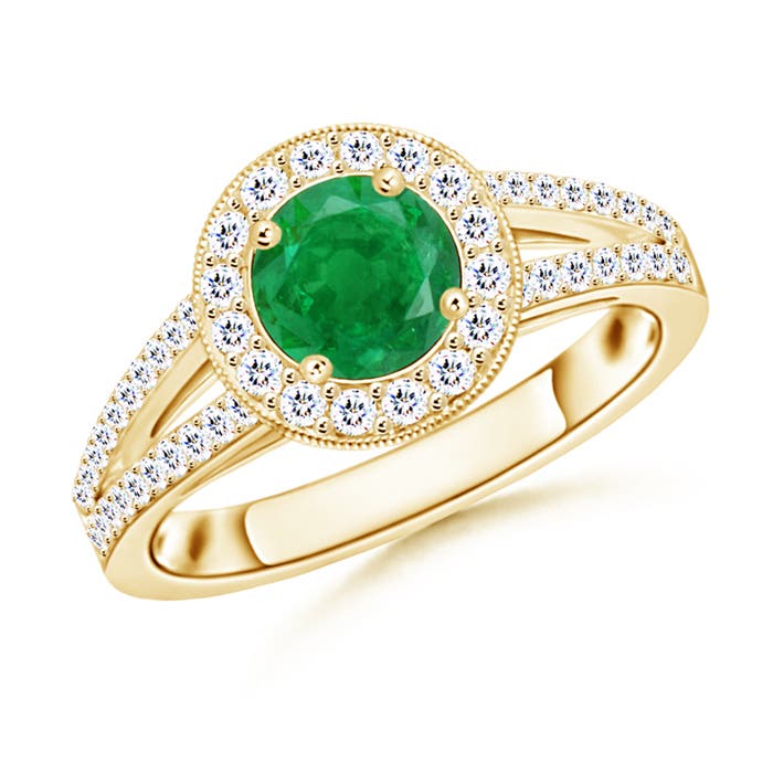 AA - Emerald / 1.2 CT / 14 KT Yellow Gold