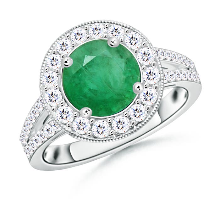 A - Emerald / 2.41 CT / 14 KT White Gold