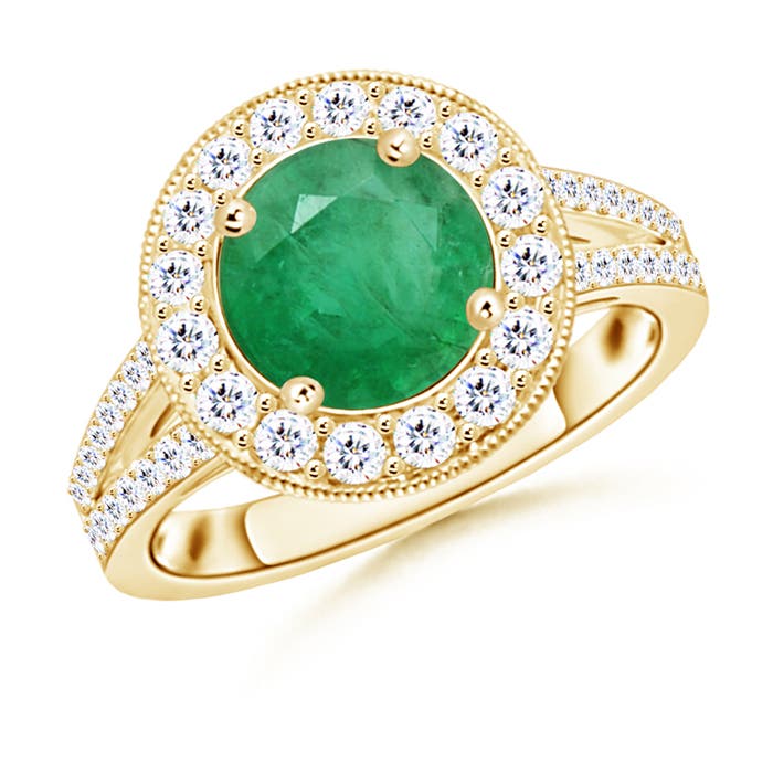 A - Emerald / 2.41 CT / 14 KT Yellow Gold