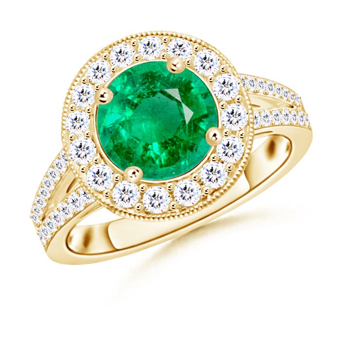 AAA - Emerald / 2.41 CT / 14 KT Yellow Gold