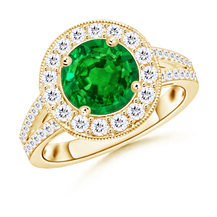 AAAA - Emerald / 2.41 CT / 14 KT Yellow Gold