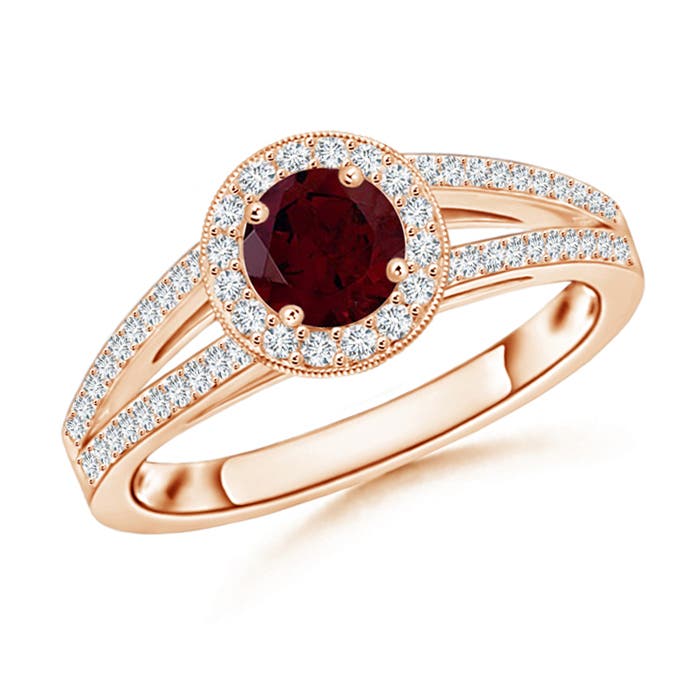 A - Garnet / 0.9 CT / 14 KT Rose Gold