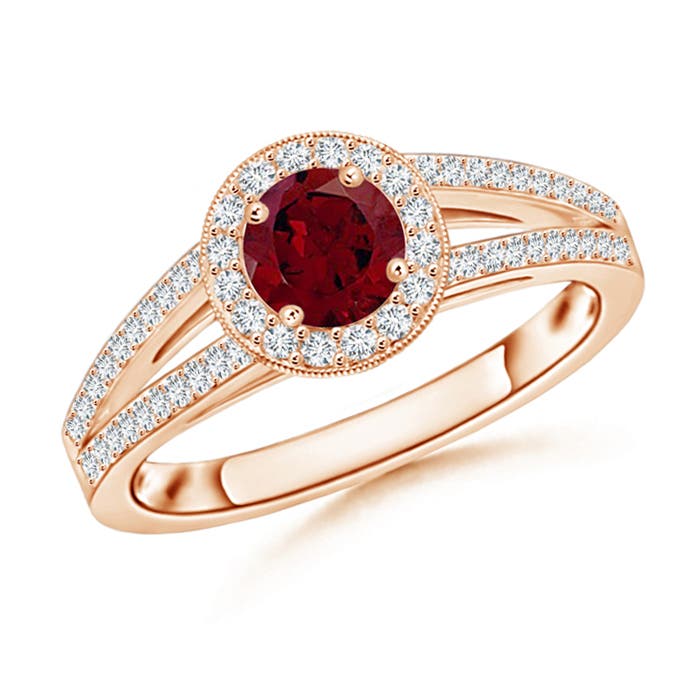 AA - Garnet / 0.9 CT / 14 KT Rose Gold