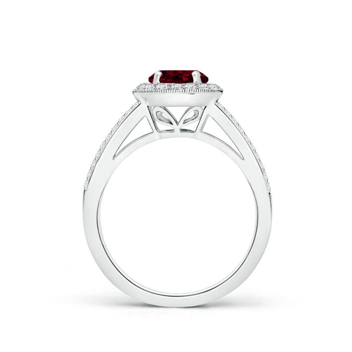 A - Garnet / 1.45 CT / 14 KT White Gold