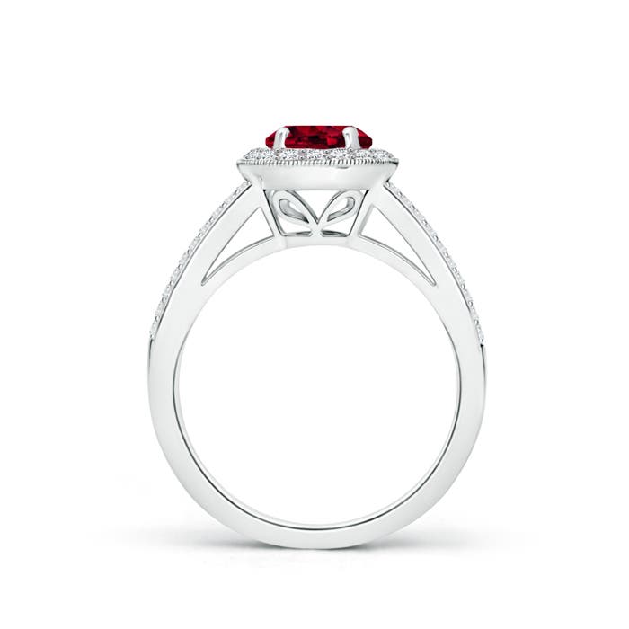 AAA - Garnet / 1.45 CT / 14 KT White Gold