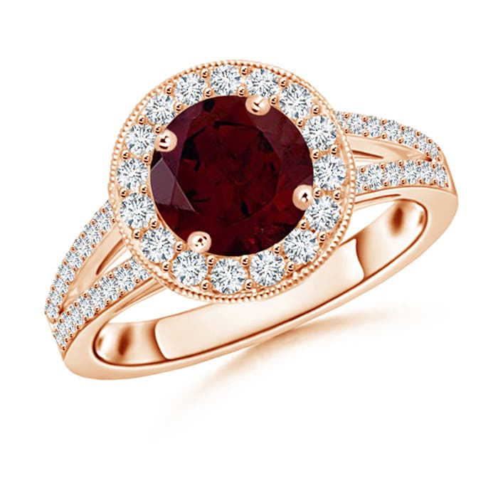 A - Garnet / 2.09 CT / 14 KT Rose Gold