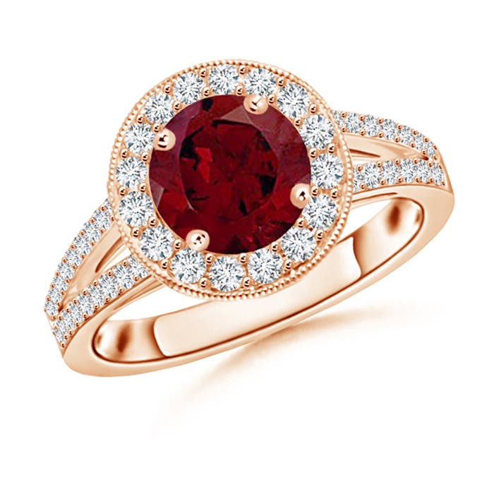 AA - Garnet / 2.09 CT / 14 KT Rose Gold