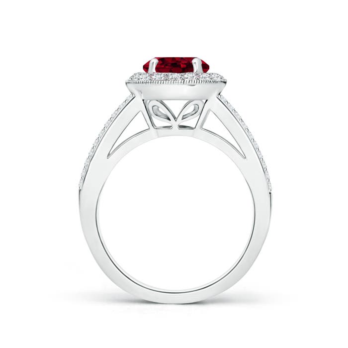 AA - Garnet / 2.09 CT / 14 KT White Gold