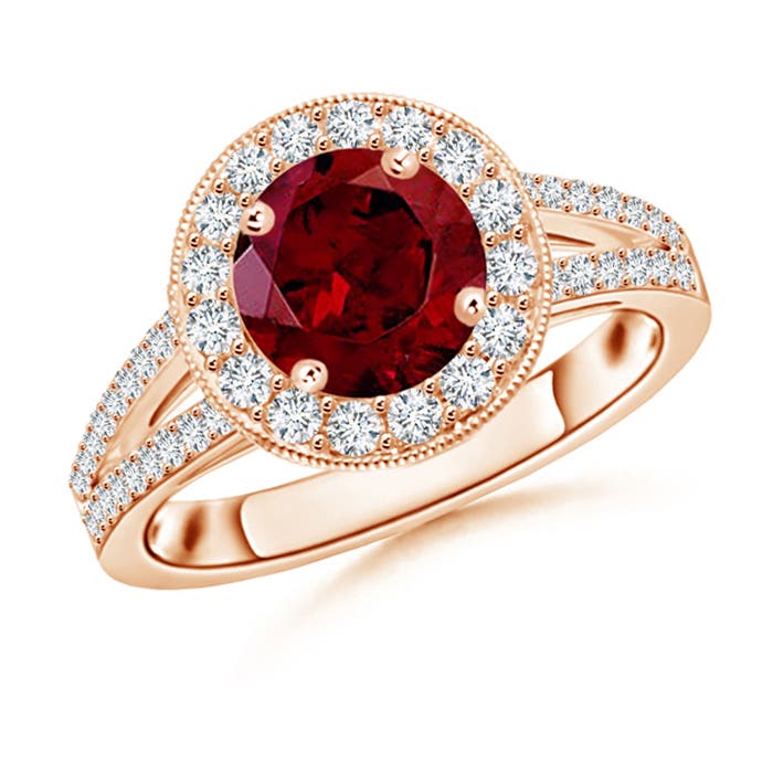 AAA - Garnet / 2.09 CT / 14 KT Rose Gold