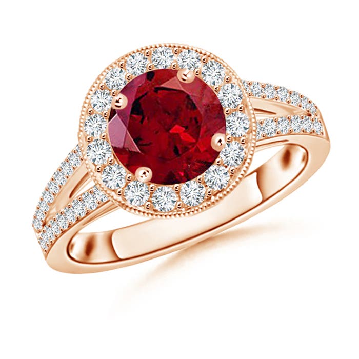 AAAA - Garnet / 2.09 CT / 14 KT Rose Gold