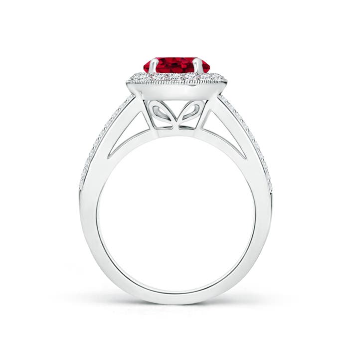 AAAA - Garnet / 2.09 CT / 14 KT White Gold