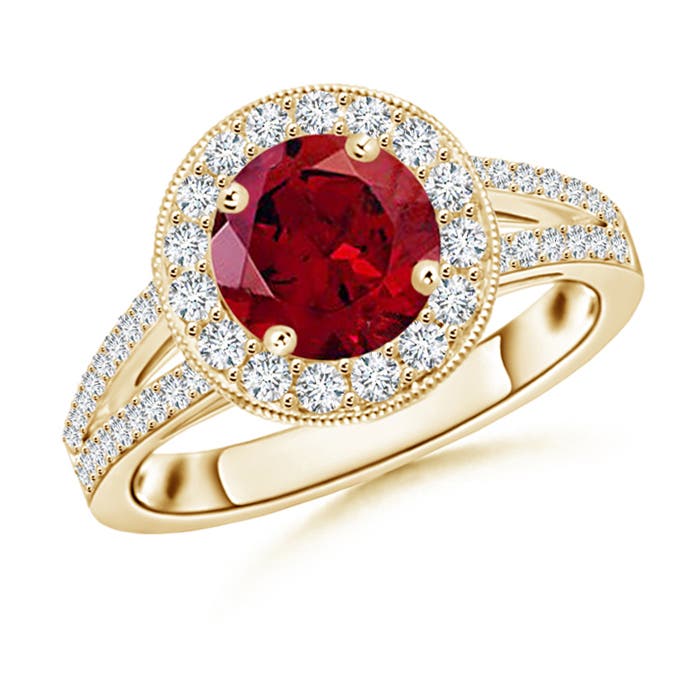 AAAA - Garnet / 2.09 CT / 14 KT Yellow Gold