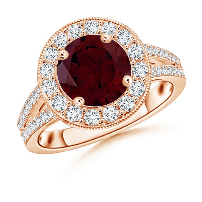 A - Garnet / 2.86 CT / 14 KT Rose Gold