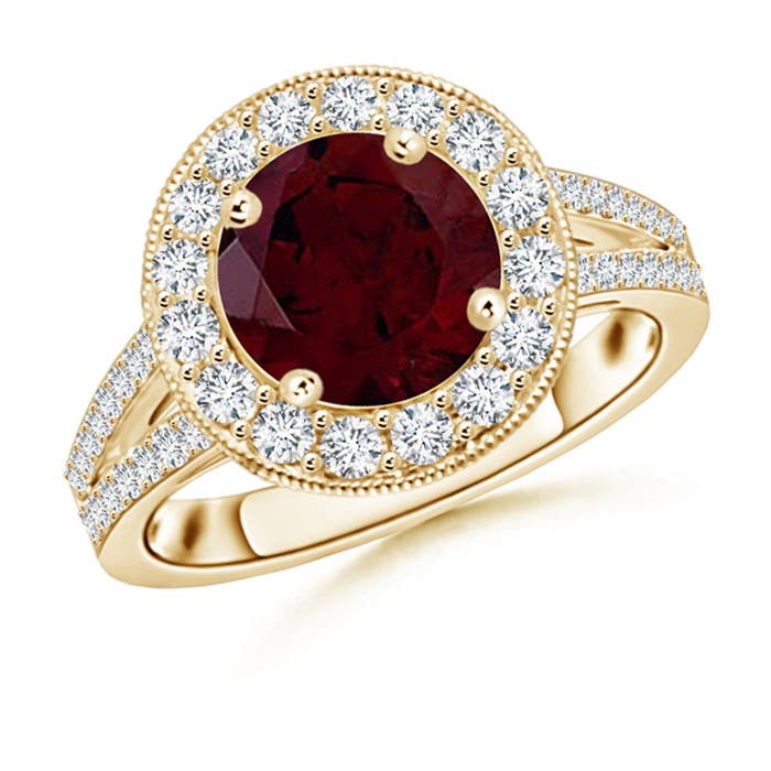 A - Garnet / 2.86 CT / 14 KT Yellow Gold