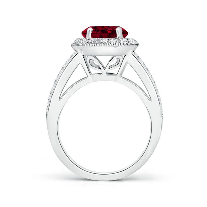 AA - Garnet / 2.86 CT / 14 KT White Gold