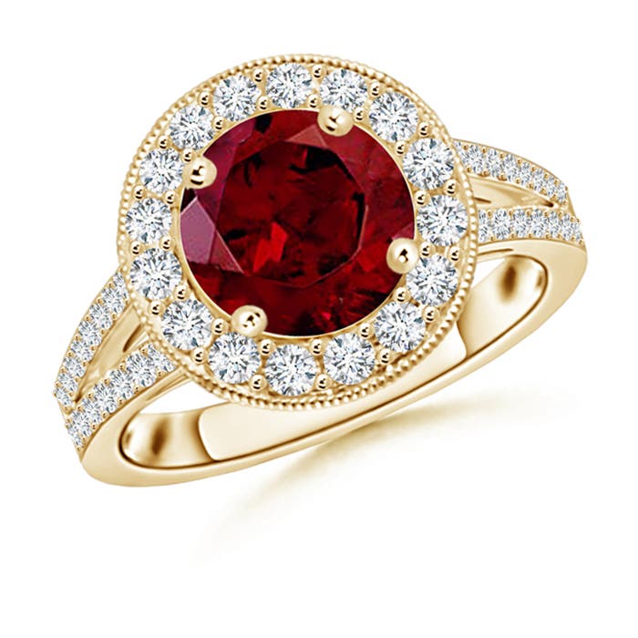 AAA - Garnet / 2.86 CT / 14 KT Yellow Gold