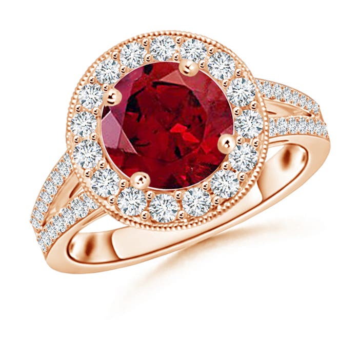 AAAA - Garnet / 2.86 CT / 14 KT Rose Gold