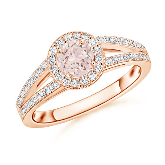 A - Morganite / 0.72 CT / 14 KT Rose Gold