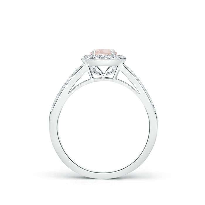 A - Morganite / 0.72 CT / 14 KT White Gold