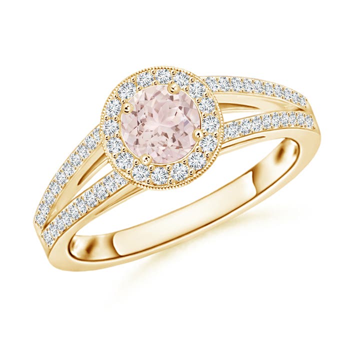 A - Morganite / 0.72 CT / 14 KT Yellow Gold