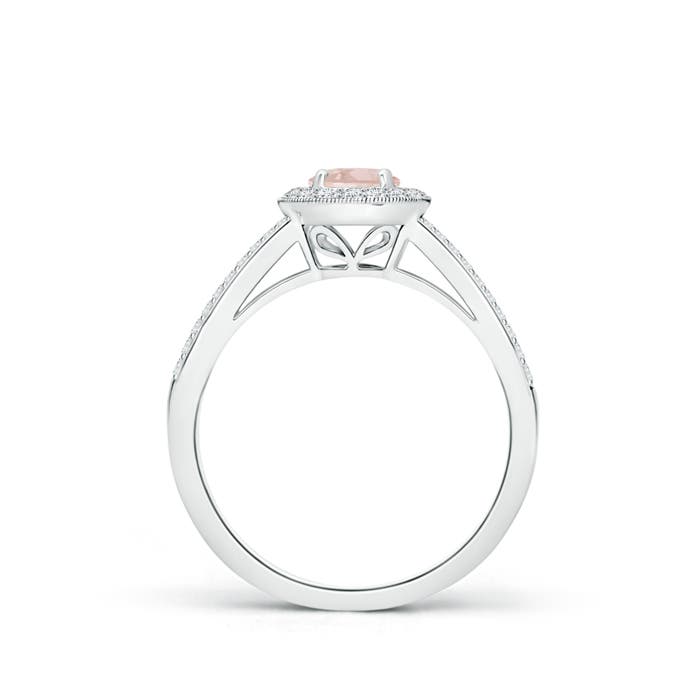 AA - Morganite / 0.72 CT / 14 KT White Gold