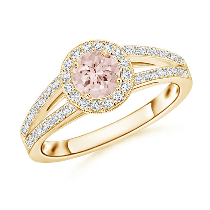 AA - Morganite / 0.72 CT / 14 KT Yellow Gold