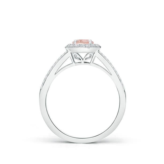 AAA - Morganite / 0.72 CT / 14 KT White Gold