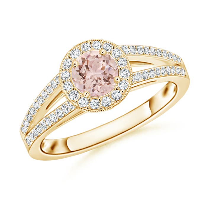 AAA - Morganite / 0.72 CT / 14 KT Yellow Gold