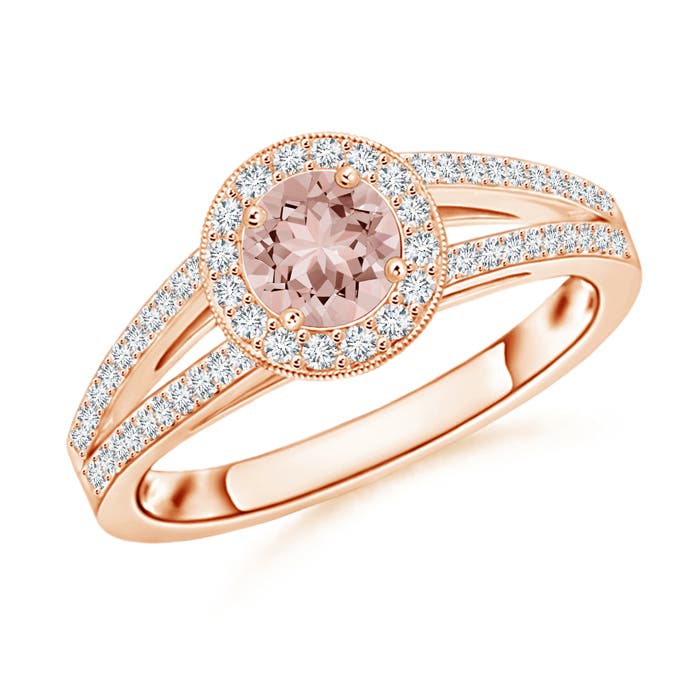 AAAA - Morganite / 0.72 CT / 14 KT Rose Gold