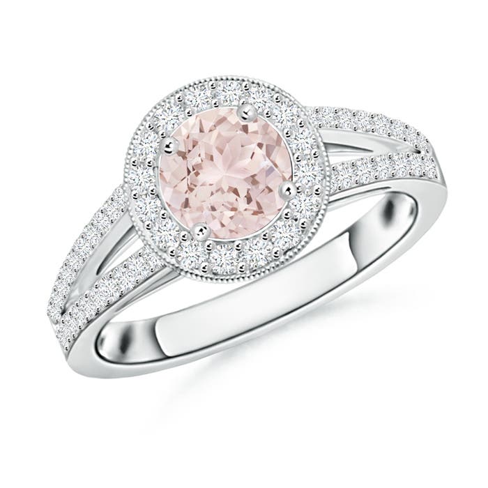 A - Morganite / 1.15 CT / 14 KT White Gold